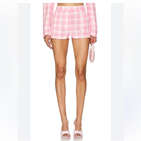 ANA A New Approach Shorts Womens Size 4 Pink Print Twill Flat Shorts Chino - Picture 1 of 9